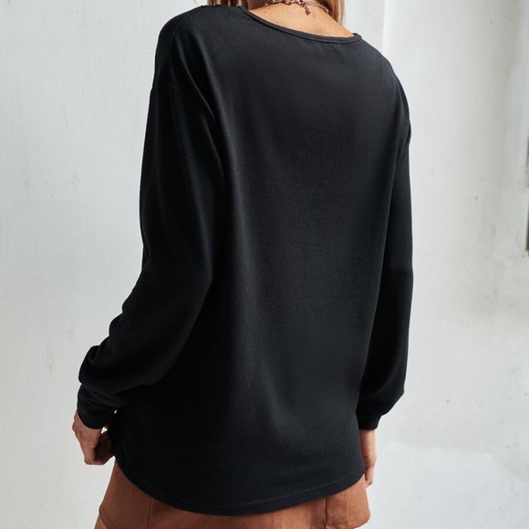 Boho Dusty pink Floral lace V neck oversized Top - Picture 4 of 10